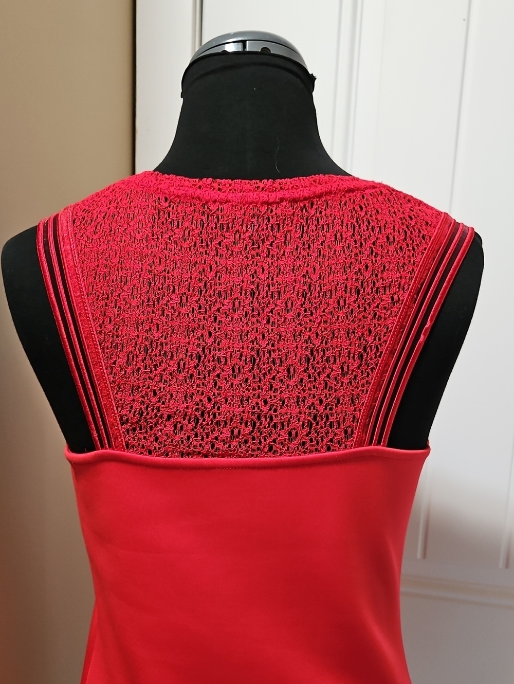 Dynamite Lace Racerback Tank Top S In Cherry Red - Picture 5 of 12